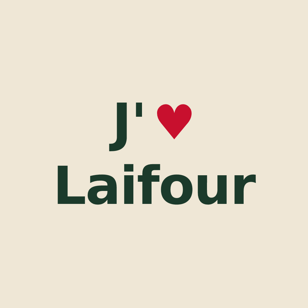 Tote bag personnalisé Laifour — design J'aime Laifour