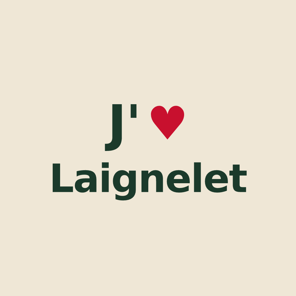 Tote bag personnalisé Laignelet — design J'aime Laignelet