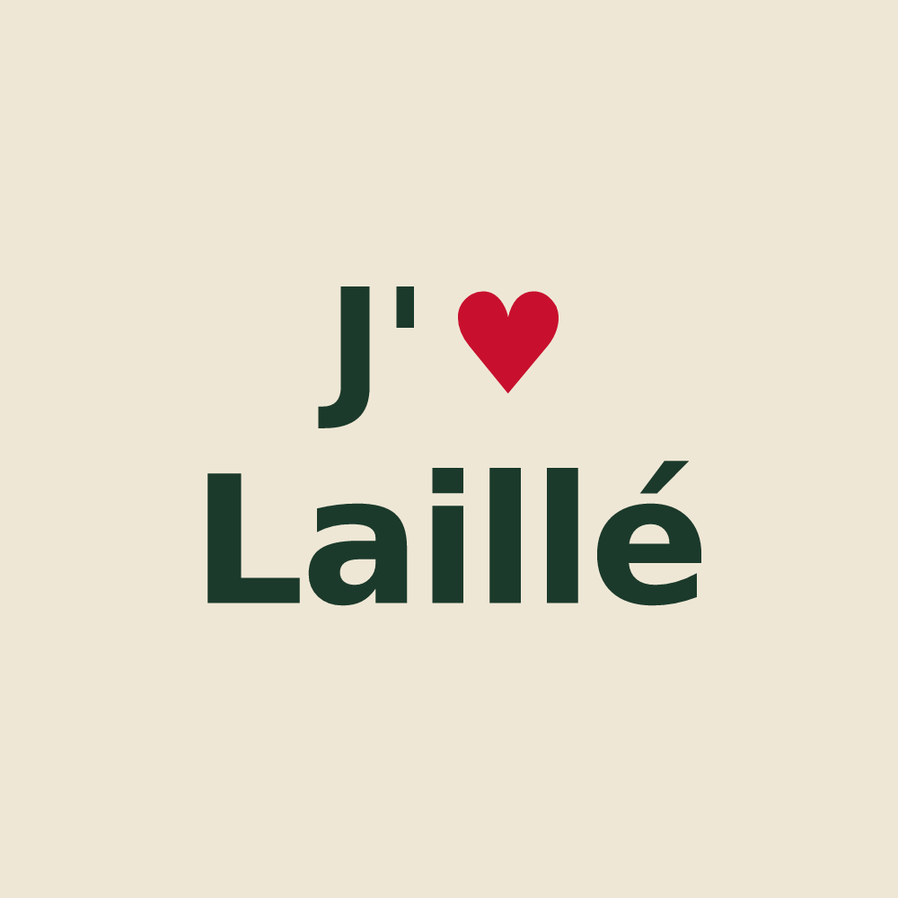 Tote bag personnalisé Laillé — design J'aime Laillé