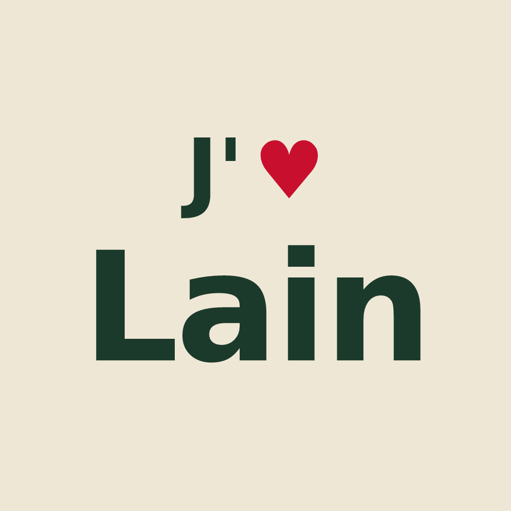 Tote bag personnalisé Lain — design J'aime Lain