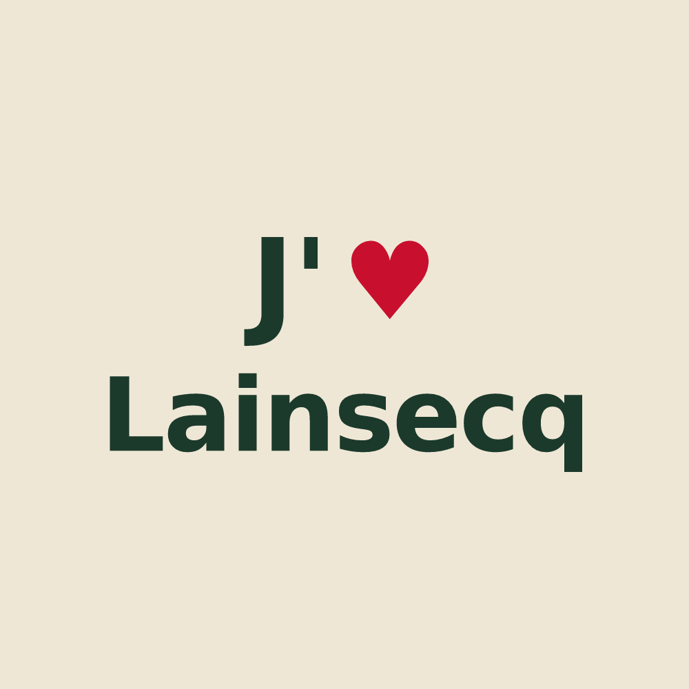 Tote bag personnalisé Lainsecq — design J'aime Lainsecq