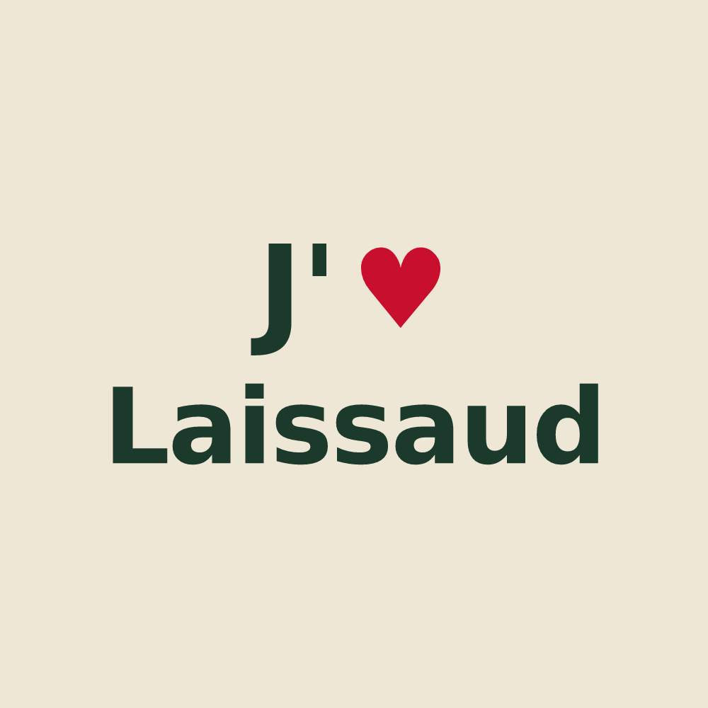 Tote bag personnalisé Laissaud — design J'aime Laissaud