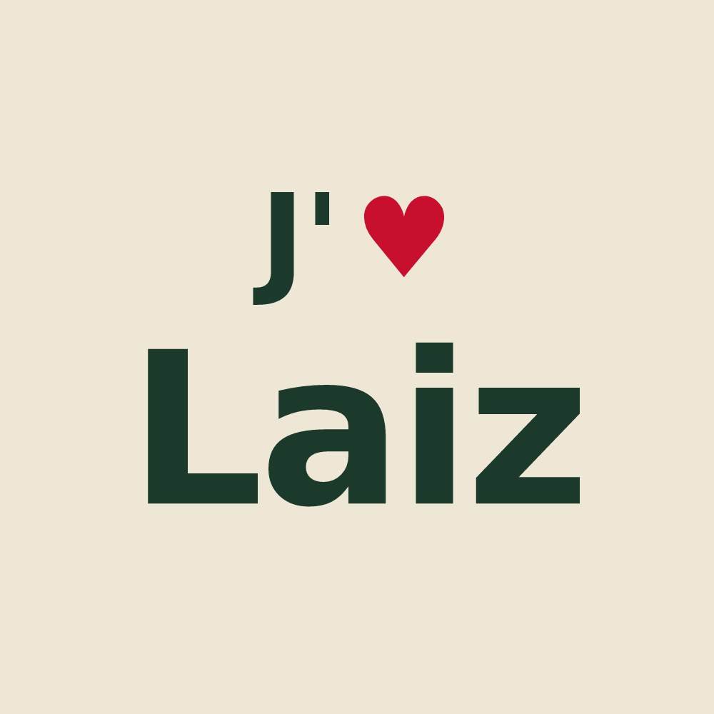 Tote bag personnalisé Laiz — design J'aime Laiz