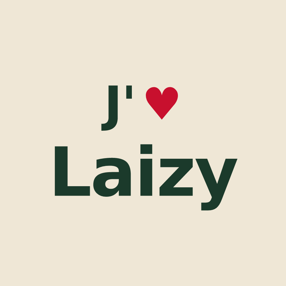 Tote bag personnalisé Laizy — design J'aime Laizy