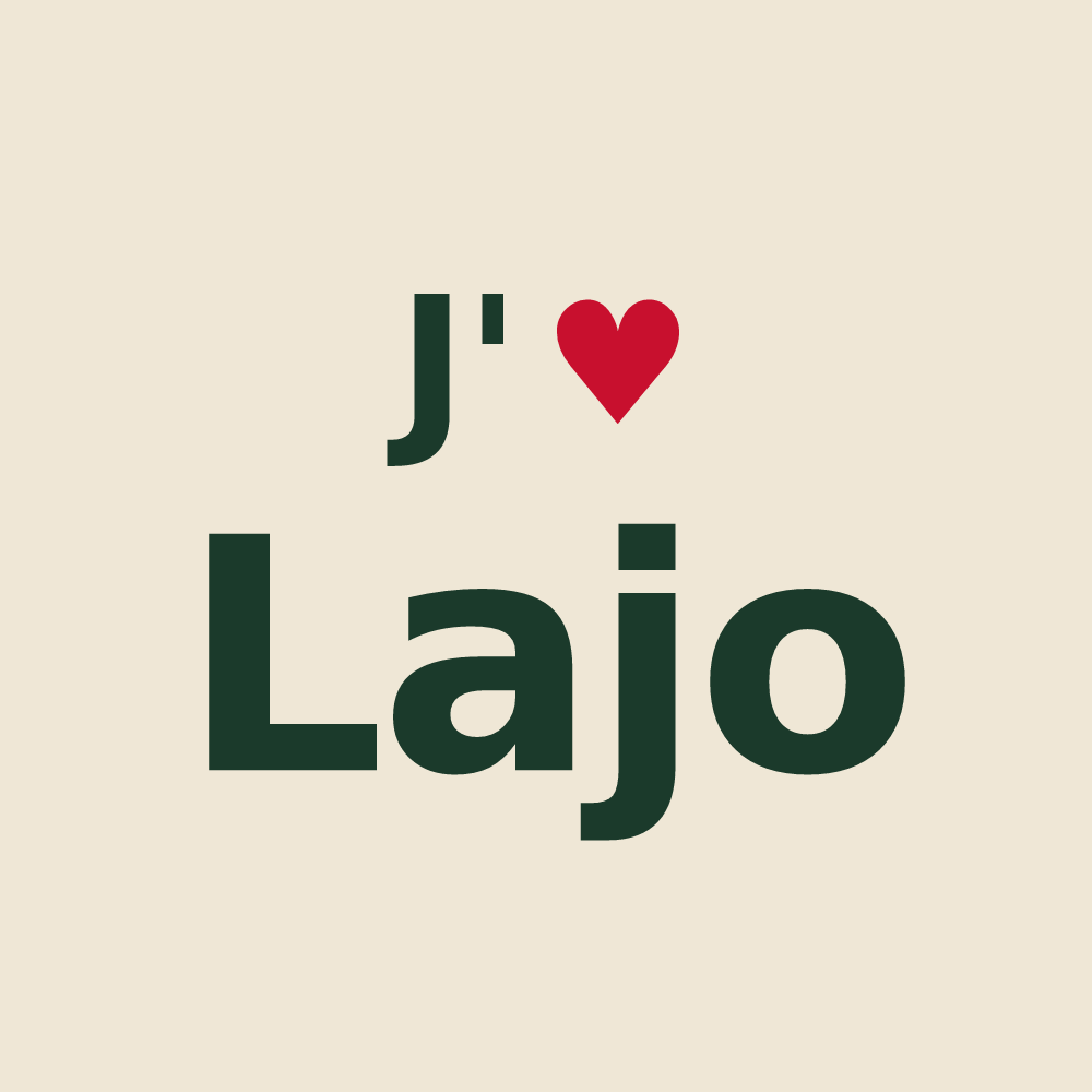 Tote bag personnalisé Lajo — design J'aime Lajo