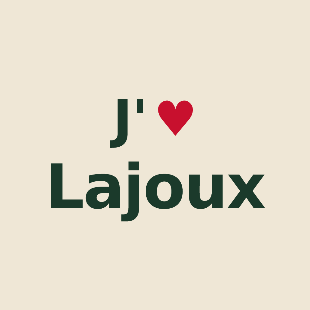 Tote bag personnalisé Lajoux — design J'aime Lajoux