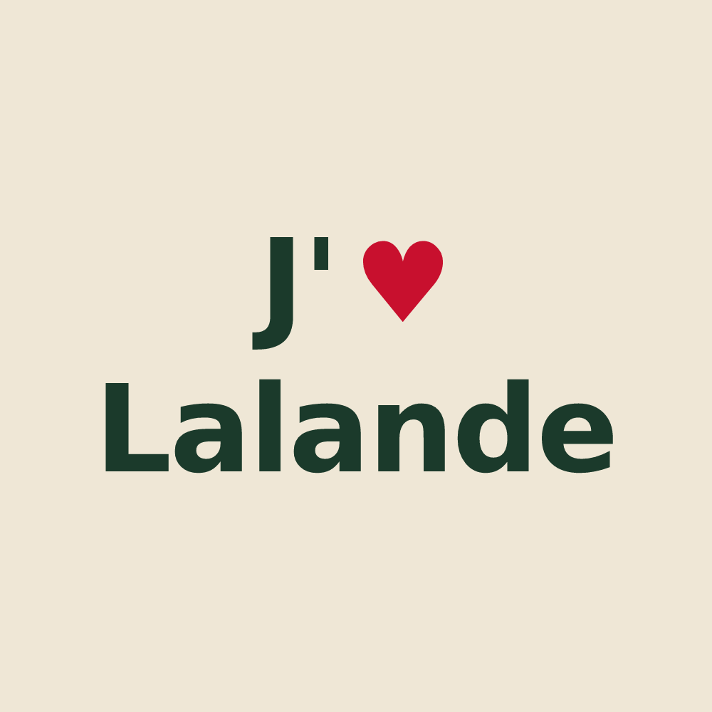 Tote bag personnalisé Lalande — design J'aime Lalande
