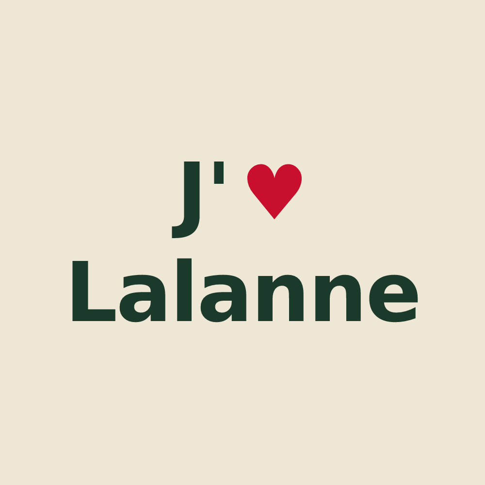 Tote bag personnalisé Lalanne — design J'aime Lalanne