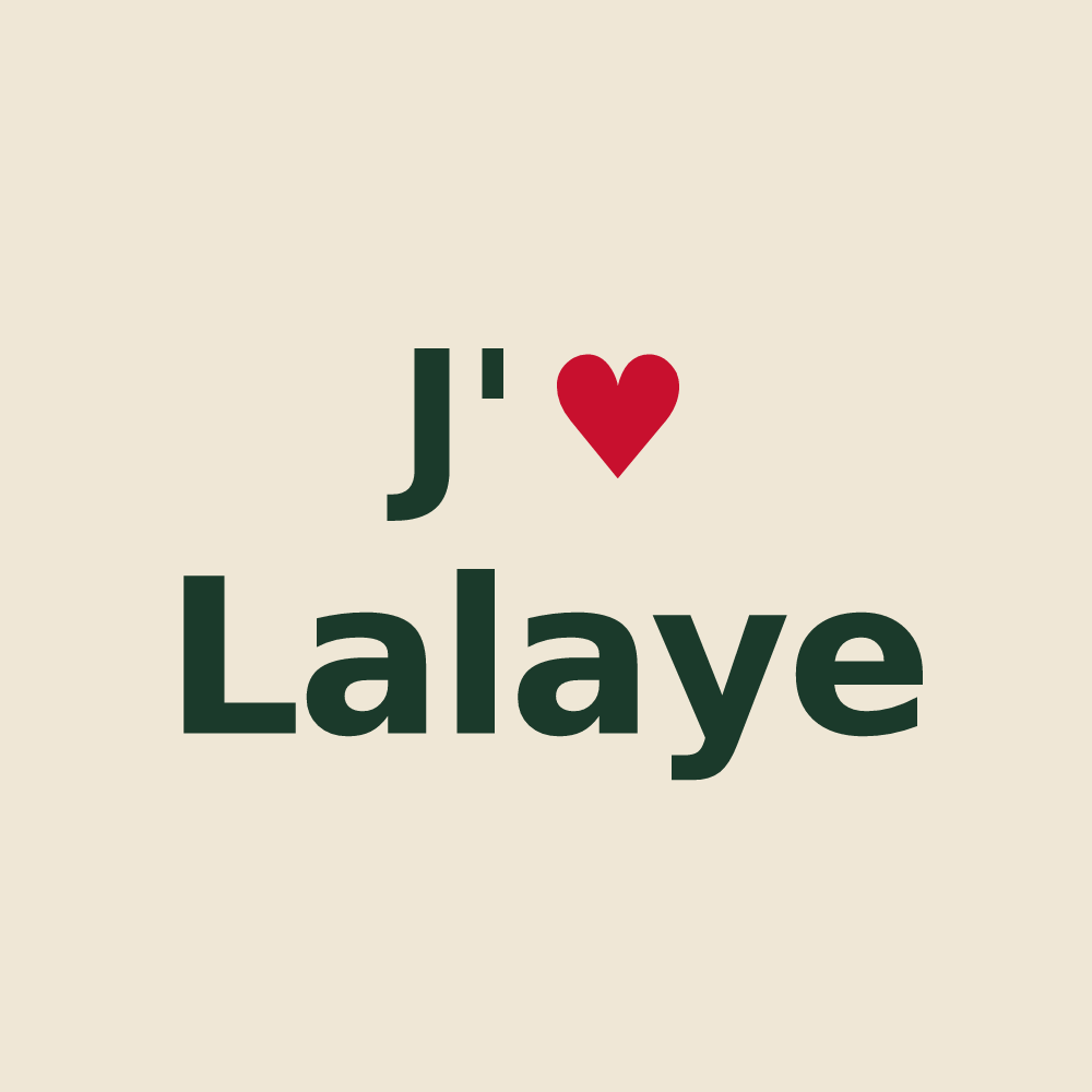 Tote bag personnalisé Lalaye — design J'aime Lalaye