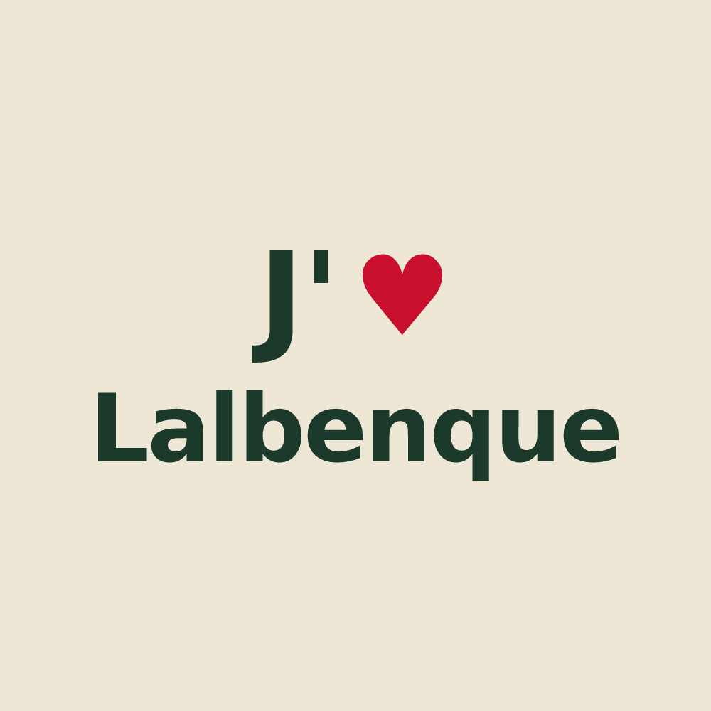 Tote bag personnalisé Lalbenque — design J'aime Lalbenque