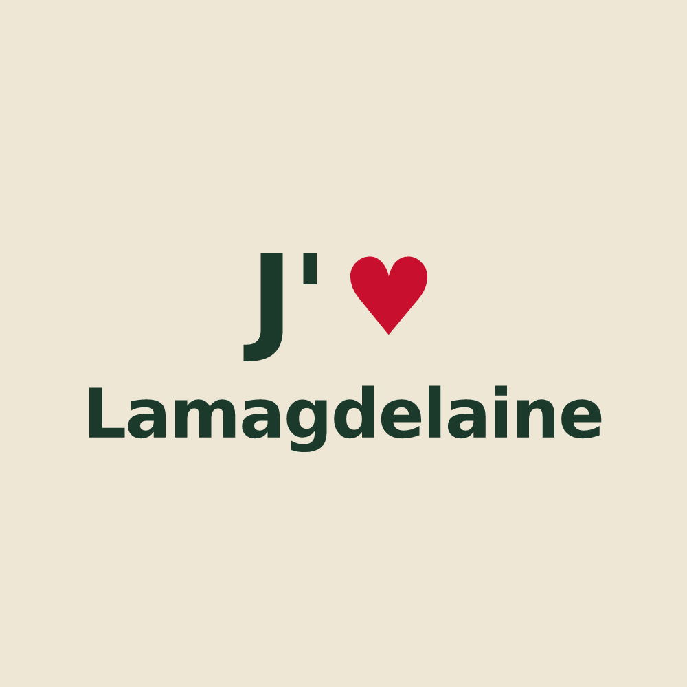Tote bag personnalisé Lamagdelaine — design J'aime Lamagdelaine