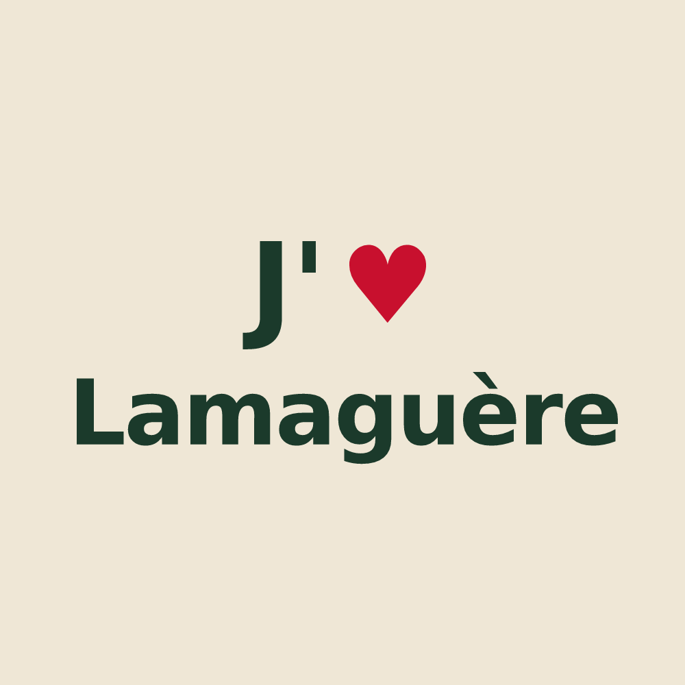 Tote bag personnalisé Lamaguère — design J'aime Lamaguère