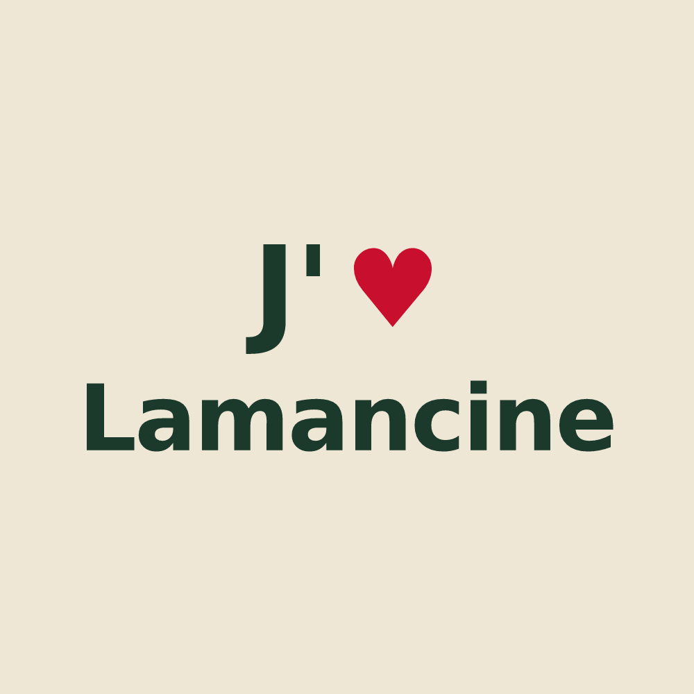Tote bag personnalisé Lamancine — design J'aime Lamancine