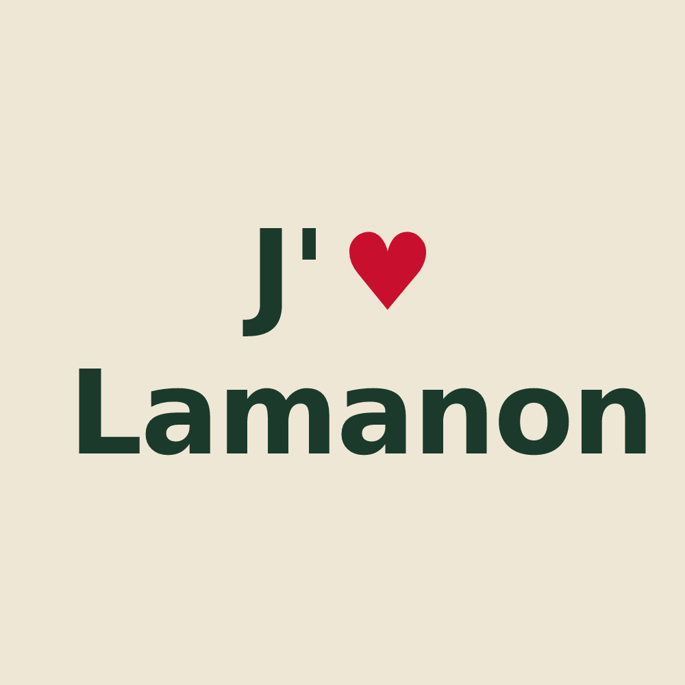 Tote bag personnalisé Lamanon — design J'aime Lamanon