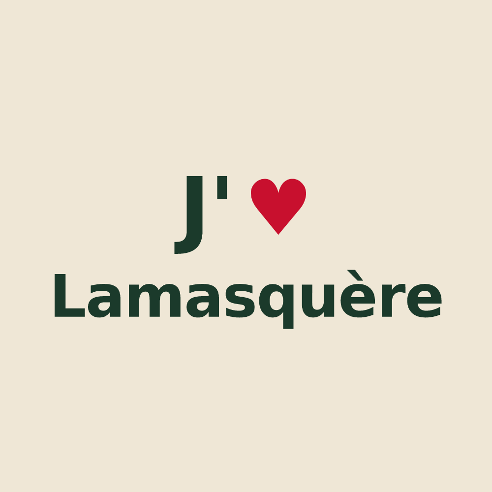 Tote bag personnalisé Lamasquère — design J'aime Lamasquère