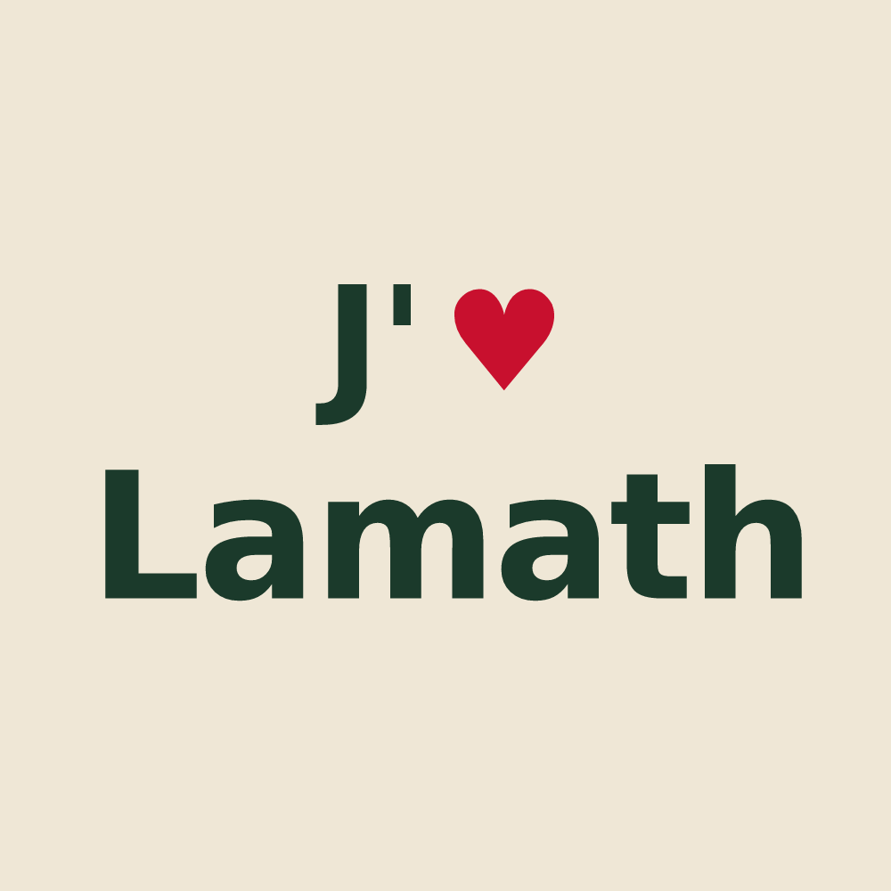 Tote bag personnalisé Lamath — design J'aime Lamath