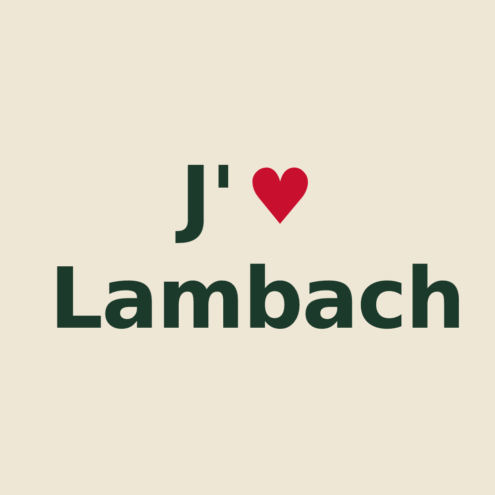 Tote bag personnalisé Lambach — design J'aime Lambach