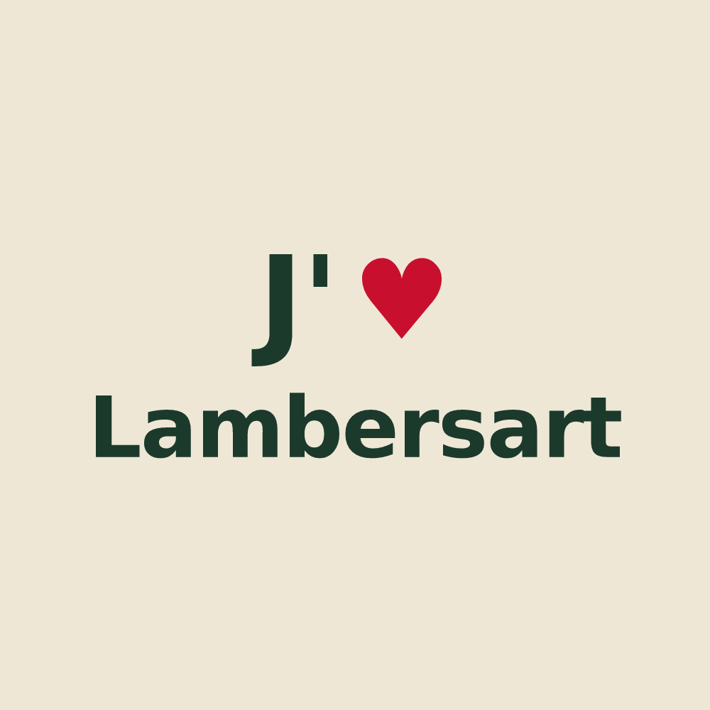 Tote bag personnalisé Lambersart — design « J'aime Lambersart » imprimé sur le tote bag