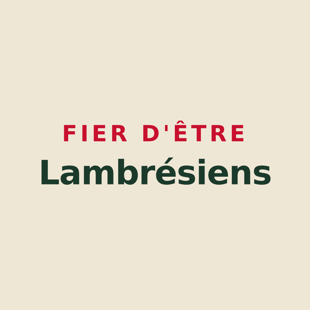 Tote bag « Fier d'être Lambrésiens » — design pour Lambres-lez-Aire
