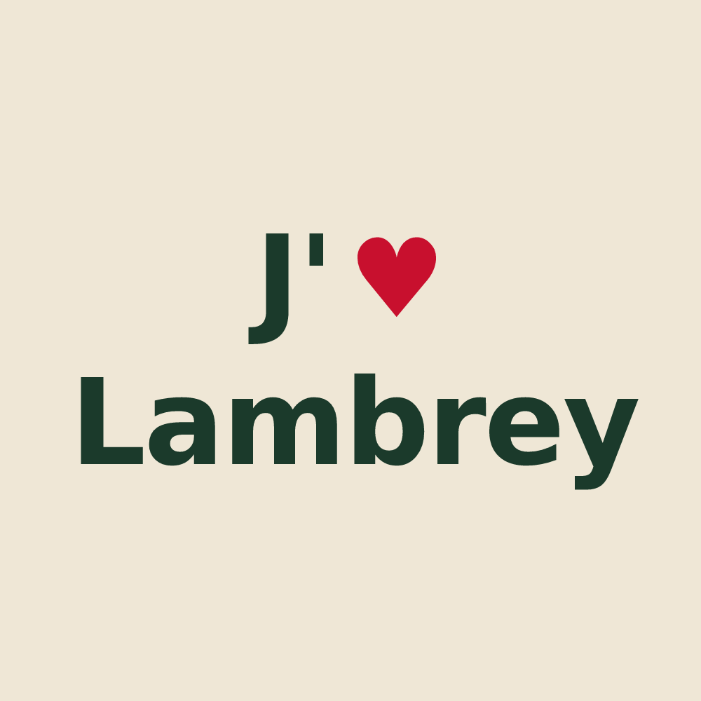 Tote bag personnalisé Lambrey — design J'aime Lambrey