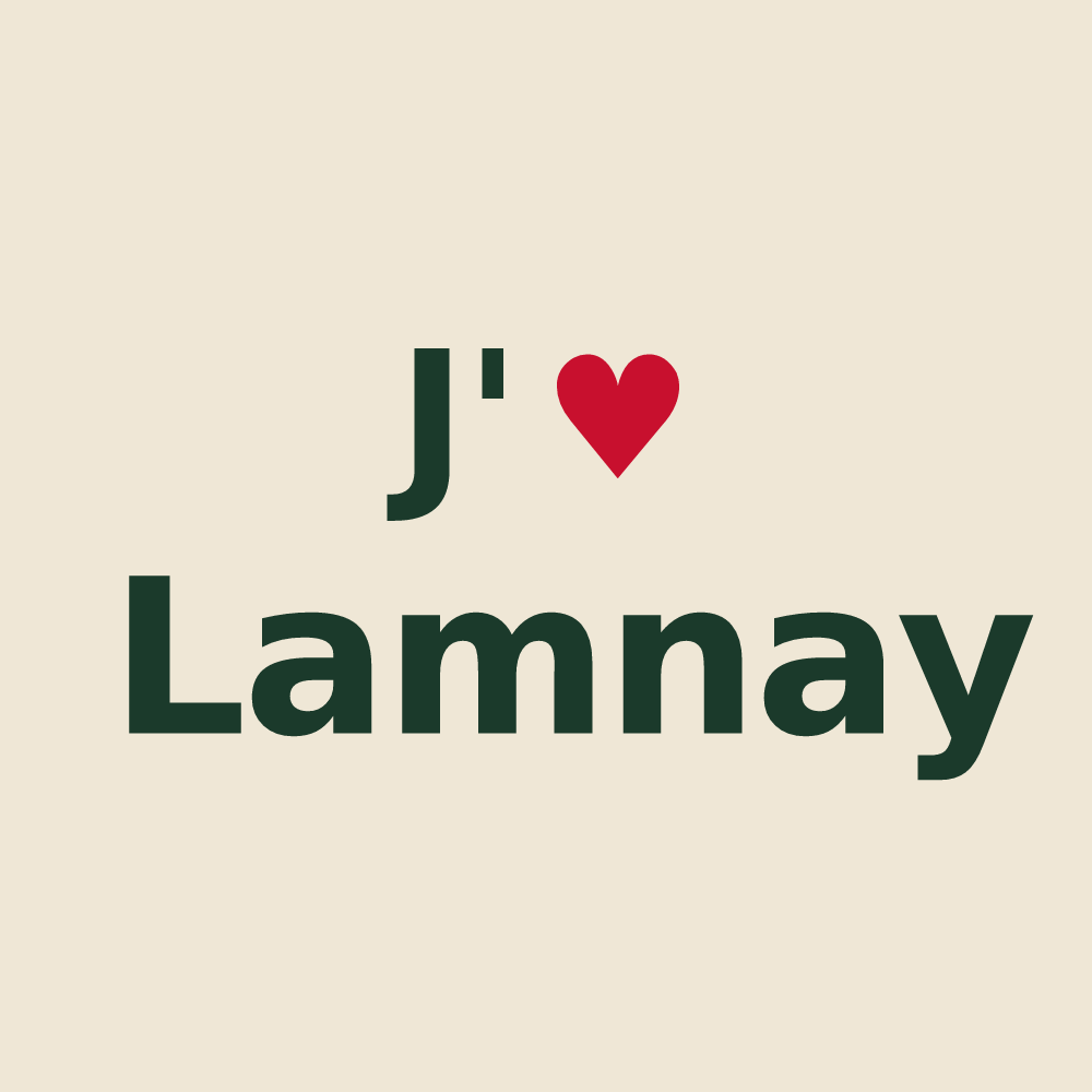 Tote bag personnalisé Lamnay — design J'aime Lamnay