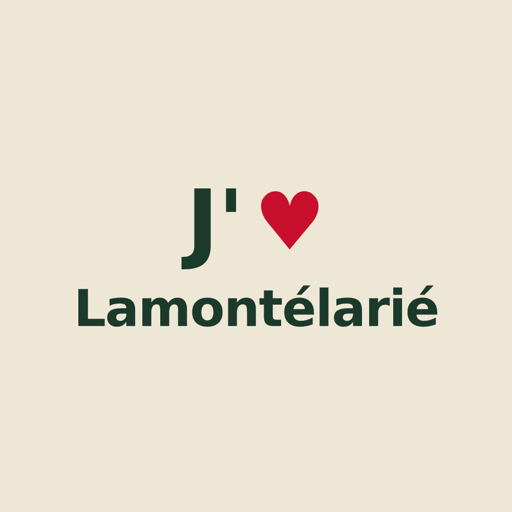 Tote bag personnalisé Lamontélarié — design J'aime Lamontélarié