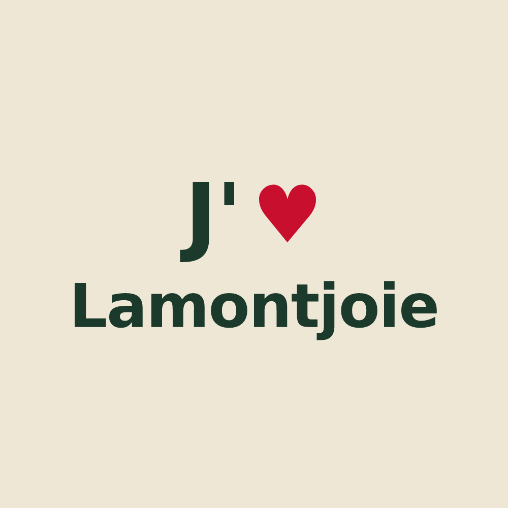 Tote bag personnalisé Lamontjoie — design J'aime Lamontjoie