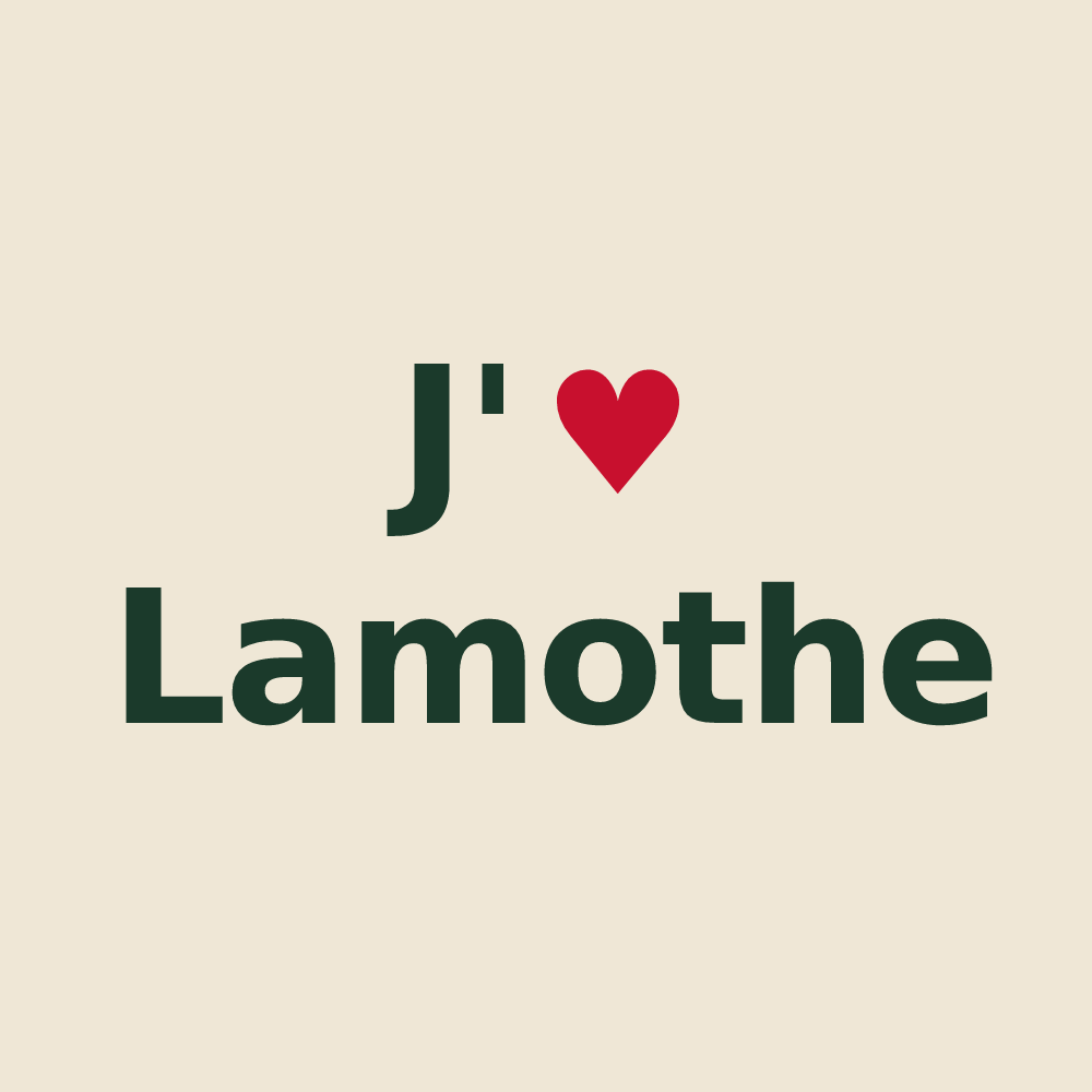 Tote bag personnalisé Lamothe — design J'aime Lamothe