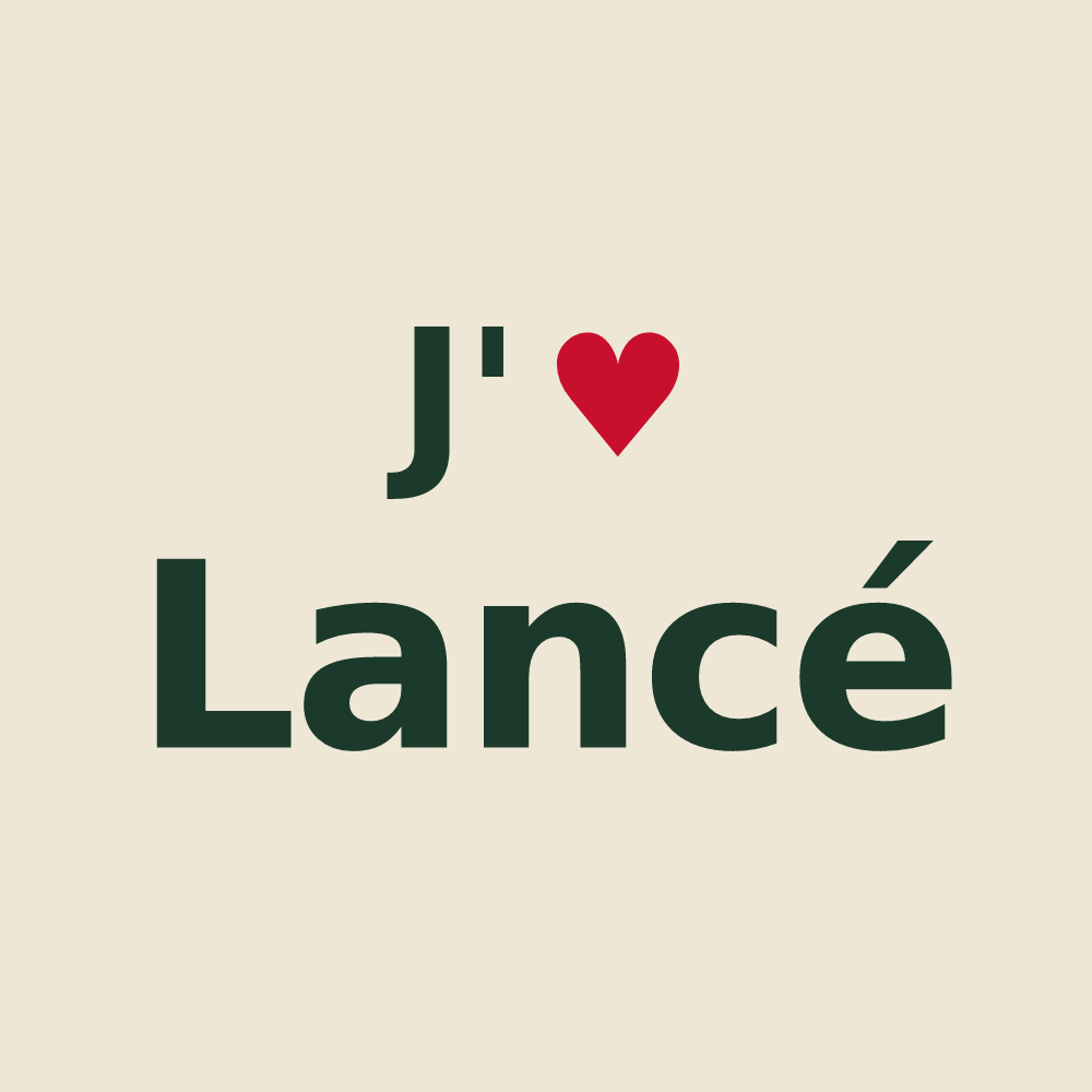 Tote bag personnalisé Lancé — design J'aime Lancé