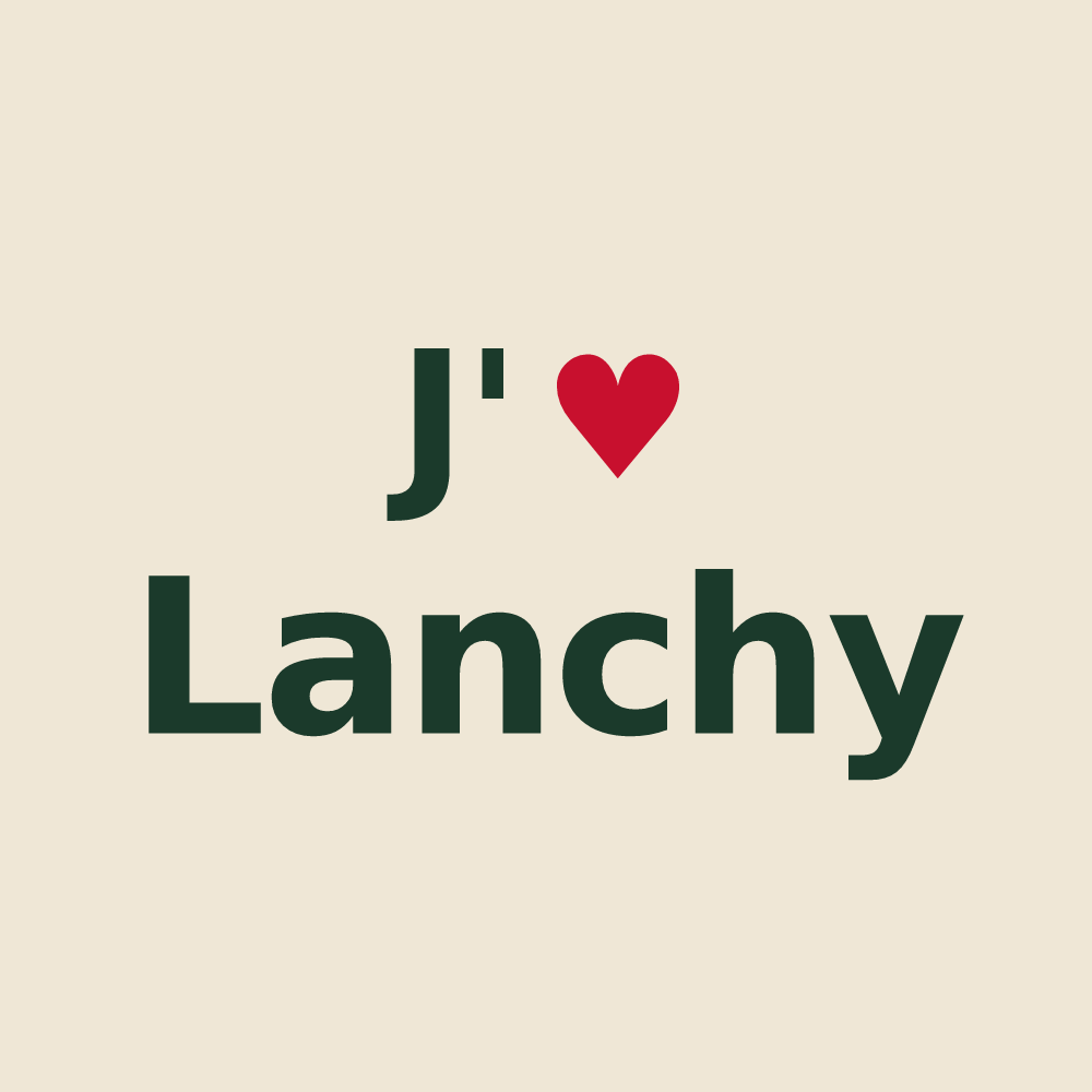 Tote bag personnalisé Lanchy — design J'aime Lanchy