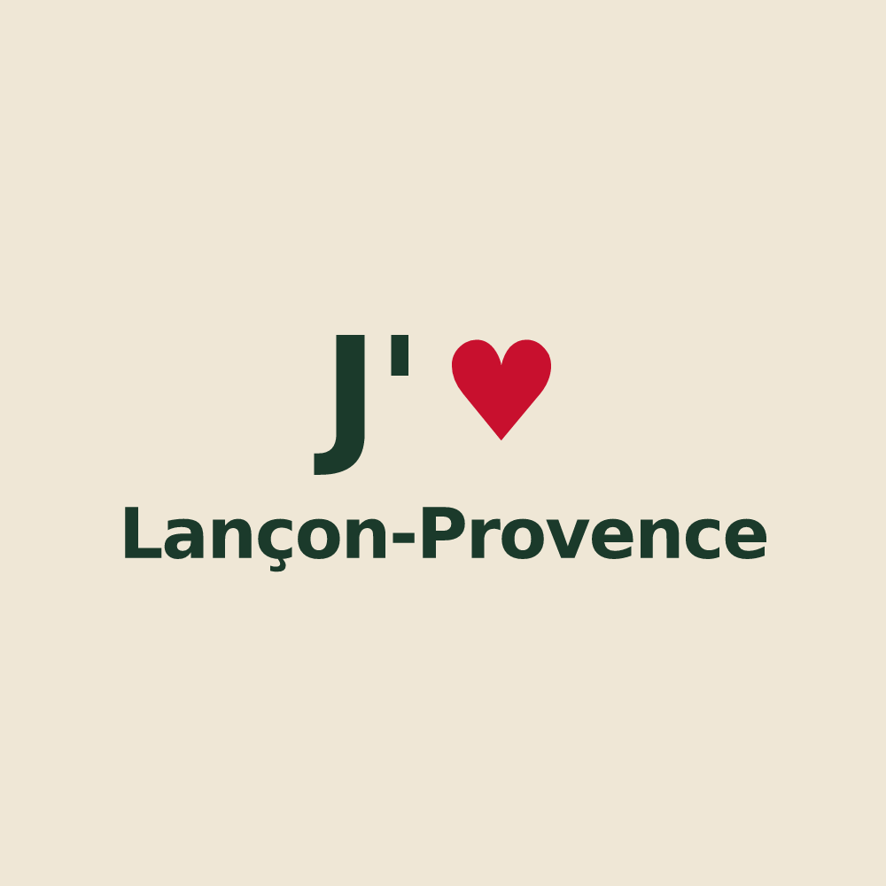 Tote bag personnalisé Lançon-Provence — design J'aime Lançon-Provence