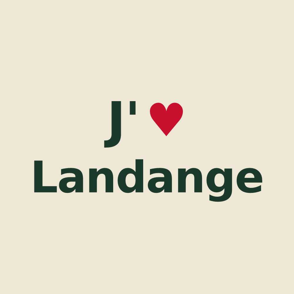 Tote bag personnalisé Landange — design J'aime Landange