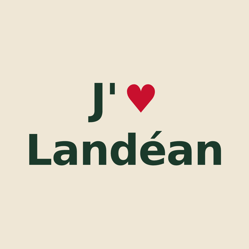 Tote bag personnalisé Landéan — design J'aime Landéan