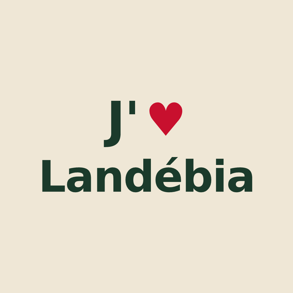 Tote bag personnalisé Landébia — design J'aime Landébia