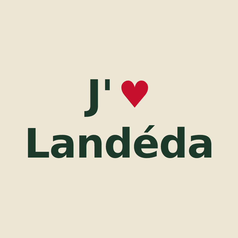 Tote bag personnalisé Landéda — design J'aime Landéda