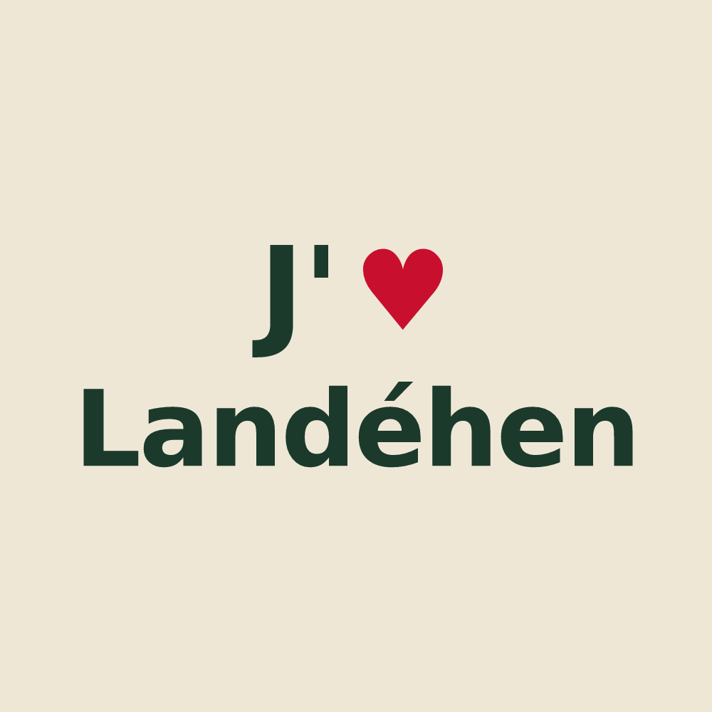 Tote bag personnalisé Landéhen — design J'aime Landéhen