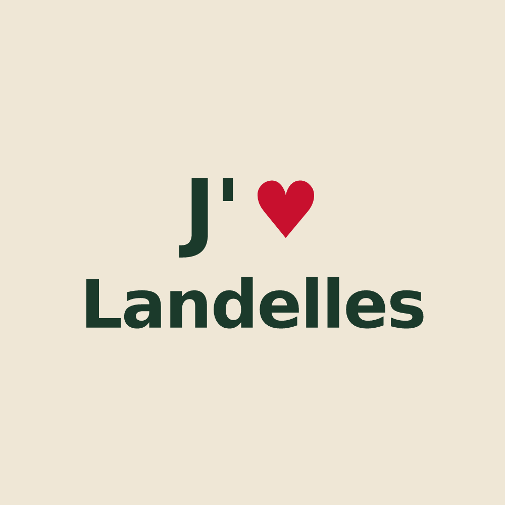 Tote bag personnalisé Landelles — design J'aime Landelles
