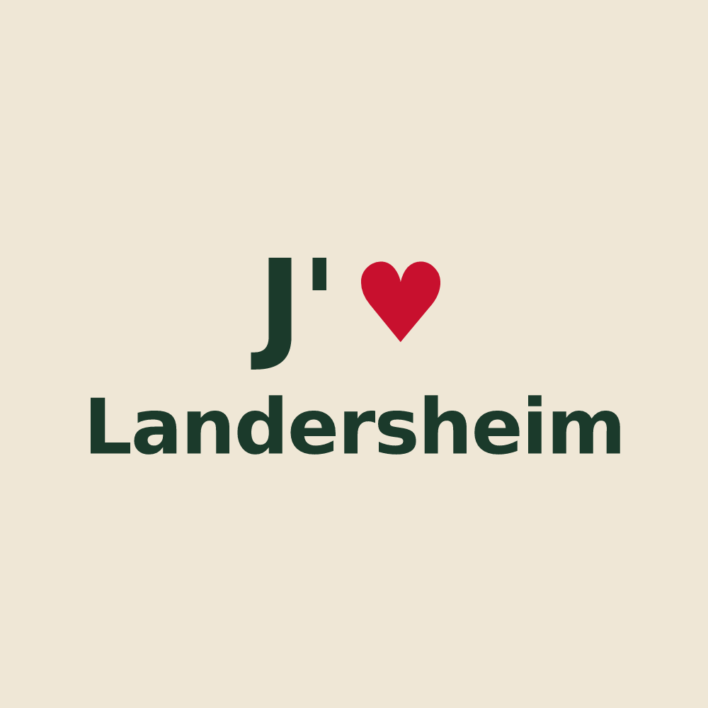Tote bag personnalisé Landersheim — design J'aime Landersheim