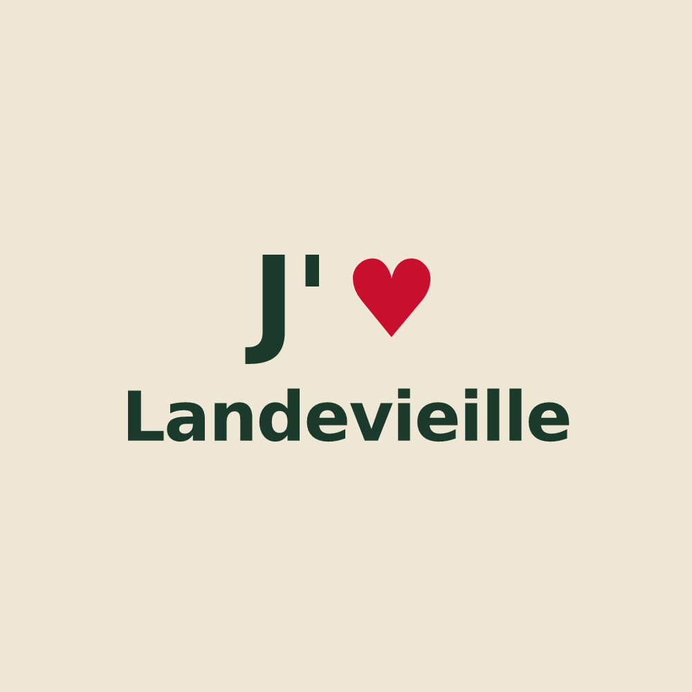Tote bag personnalisé Landevieille — design J'aime Landevieille