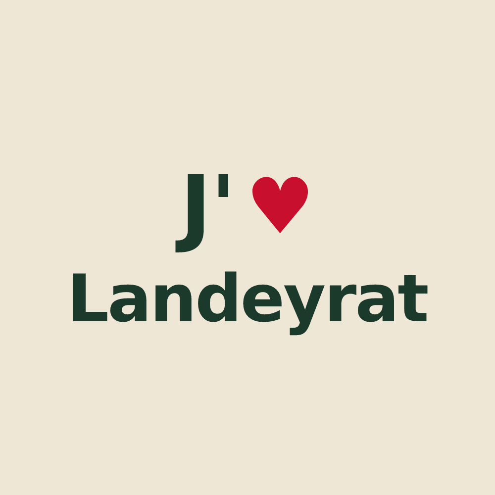 Tote bag personnalisé Landeyrat — design J'aime Landeyrat