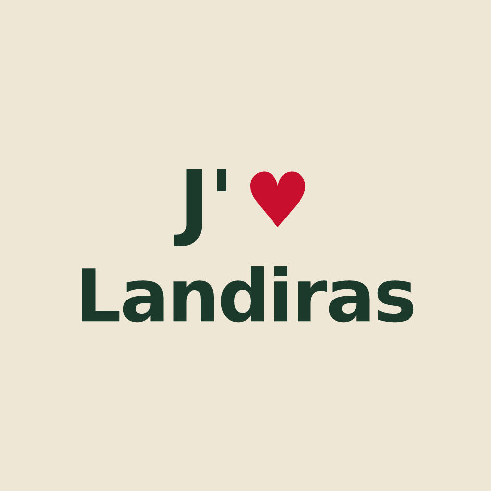 Tote bag personnalisé Landiras — design J'aime Landiras