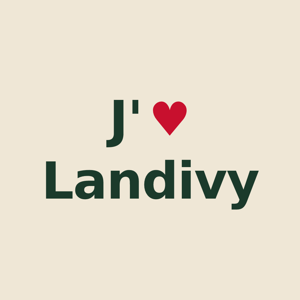 Tote bag personnalisé Landivy — design J'aime Landivy