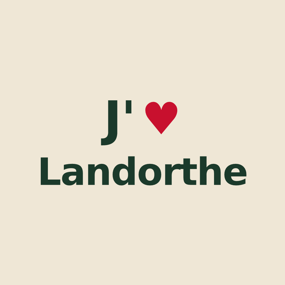Tote bag personnalisé Landorthe — design J'aime Landorthe
