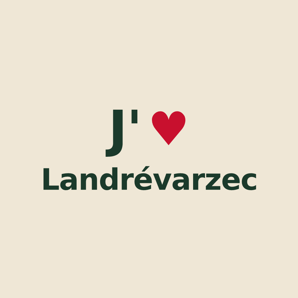 Tote bag personnalisé Landrévarzec — design J'aime Landrévarzec