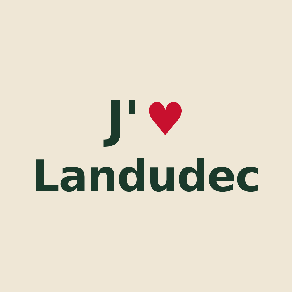 Tote bag personnalisé Landudec — design J'aime Landudec