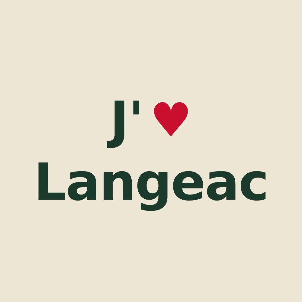 Tote bag personnalisé Langeac — design J'aime Langeac
