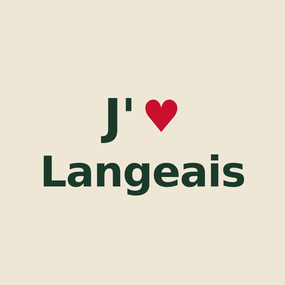 Tote bag personnalisé Langeais — design J'aime Langeais