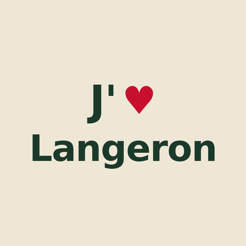 Tote bag personnalisé Langeron — design J'aime Langeron