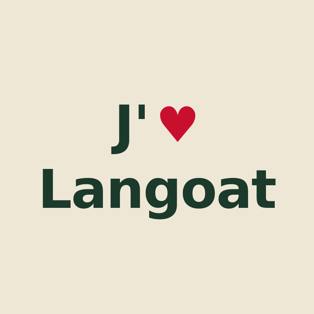 Tote bag personnalisé Langoat — design J'aime Langoat