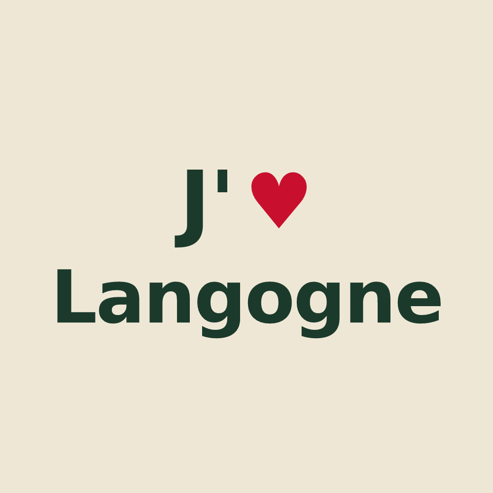 Tote bag personnalisé Langogne — design J'aime Langogne